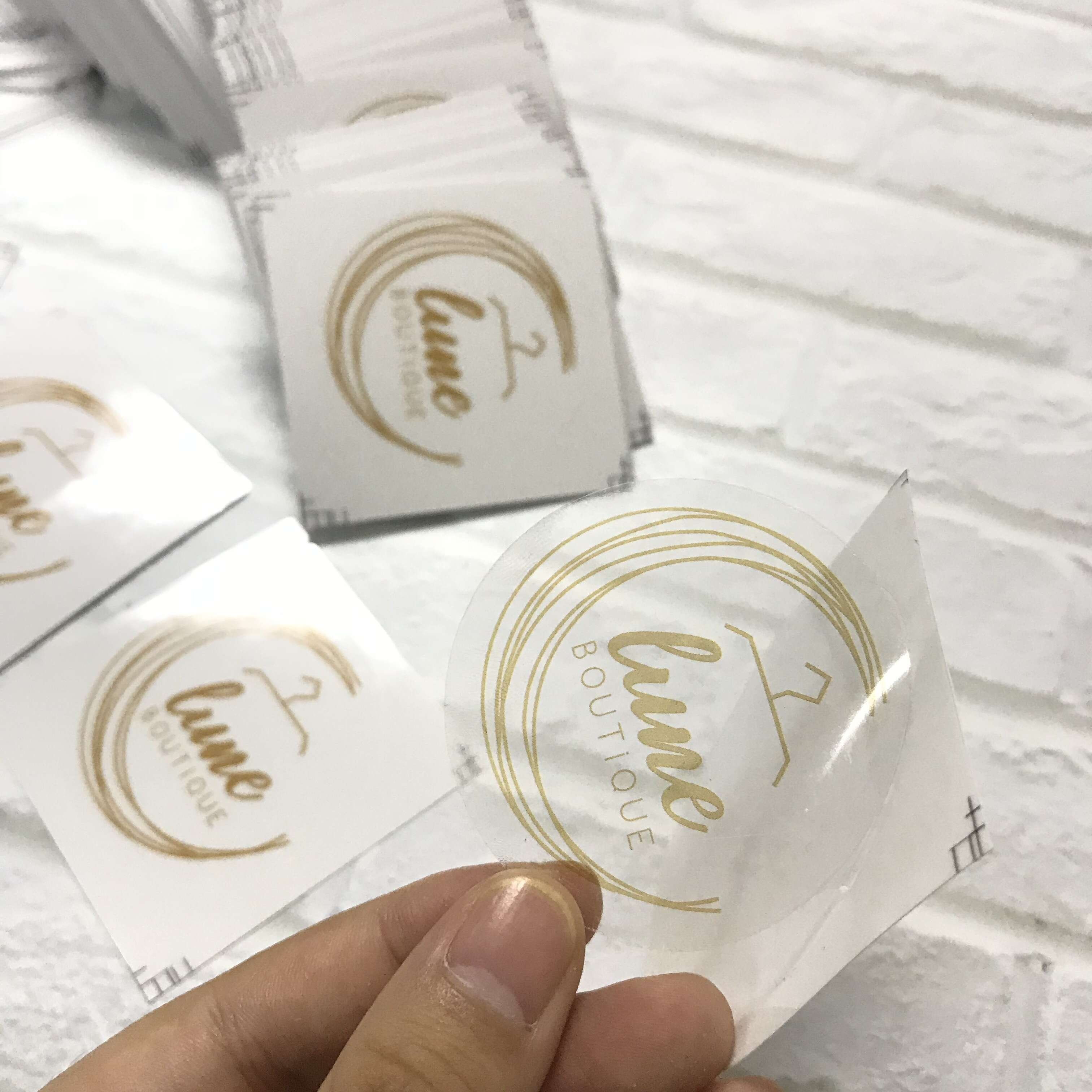 Adhesive PVC Label Die Cut Cartoon Design Company Logo Vinyl