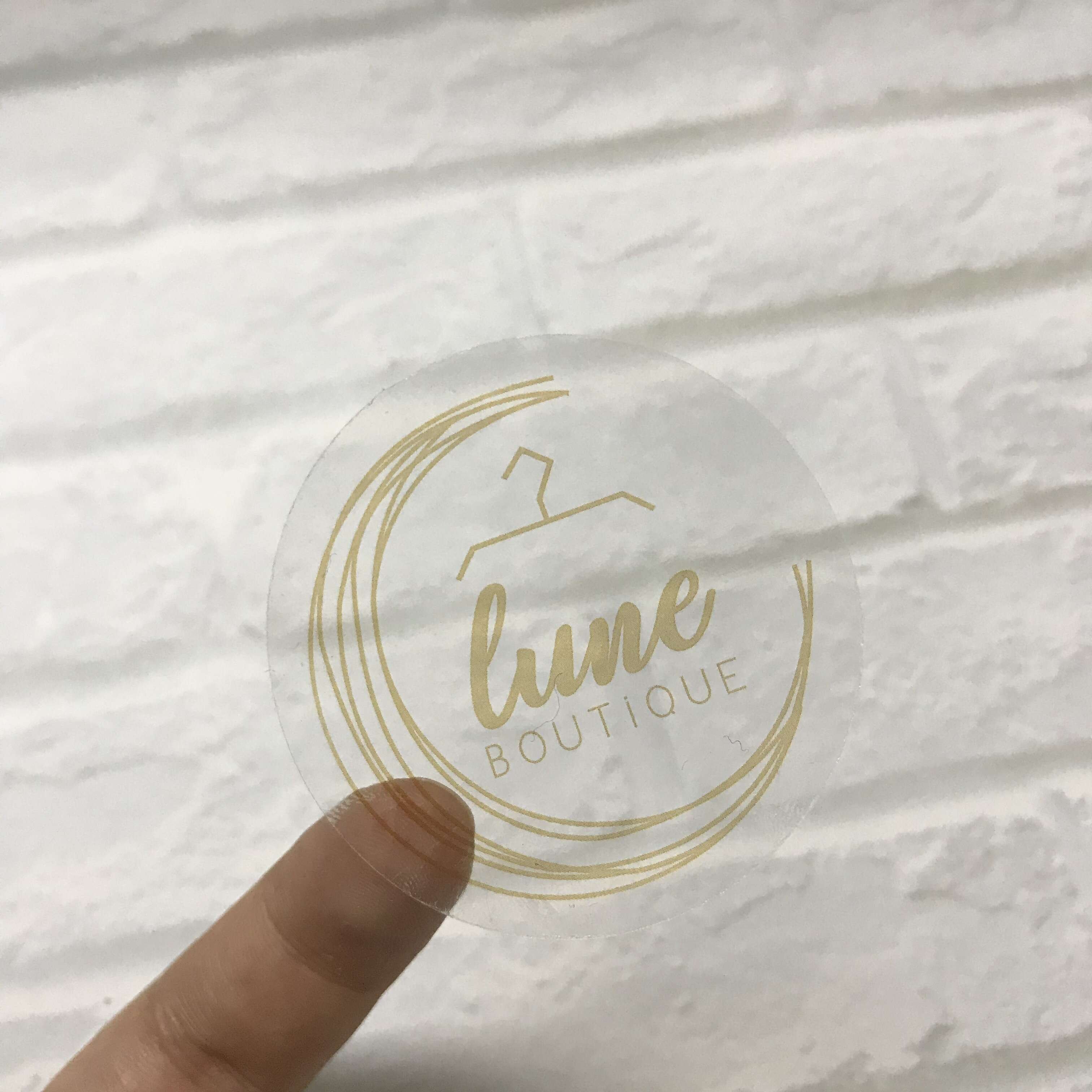Adhesive PVC Label Die Cut Cartoon Design Company Logo Vinyl
