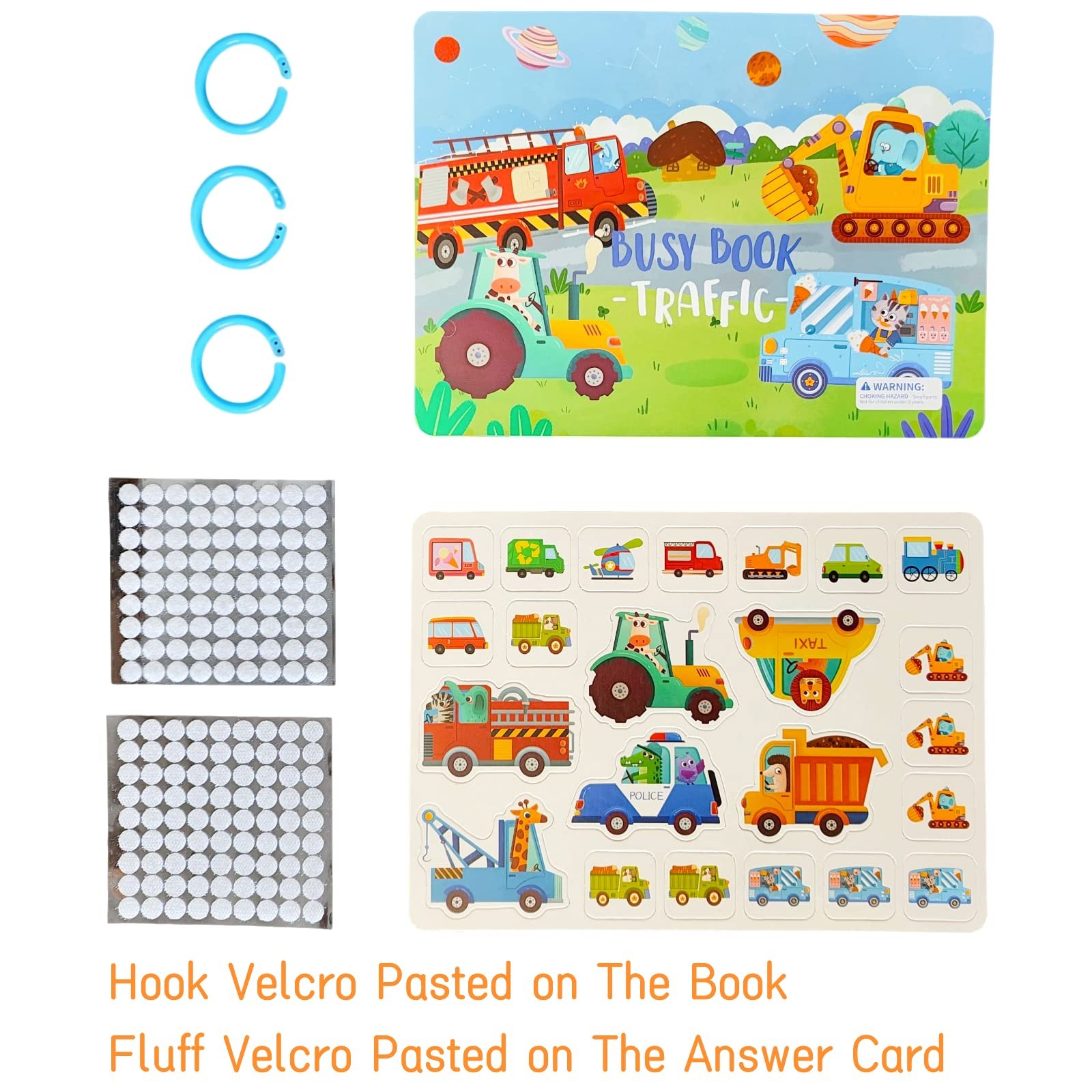 Quiet Book for Toddlers, Early Learning Interactive Toys for Kids, Autism Sensory Educational Toy Preschool Activity