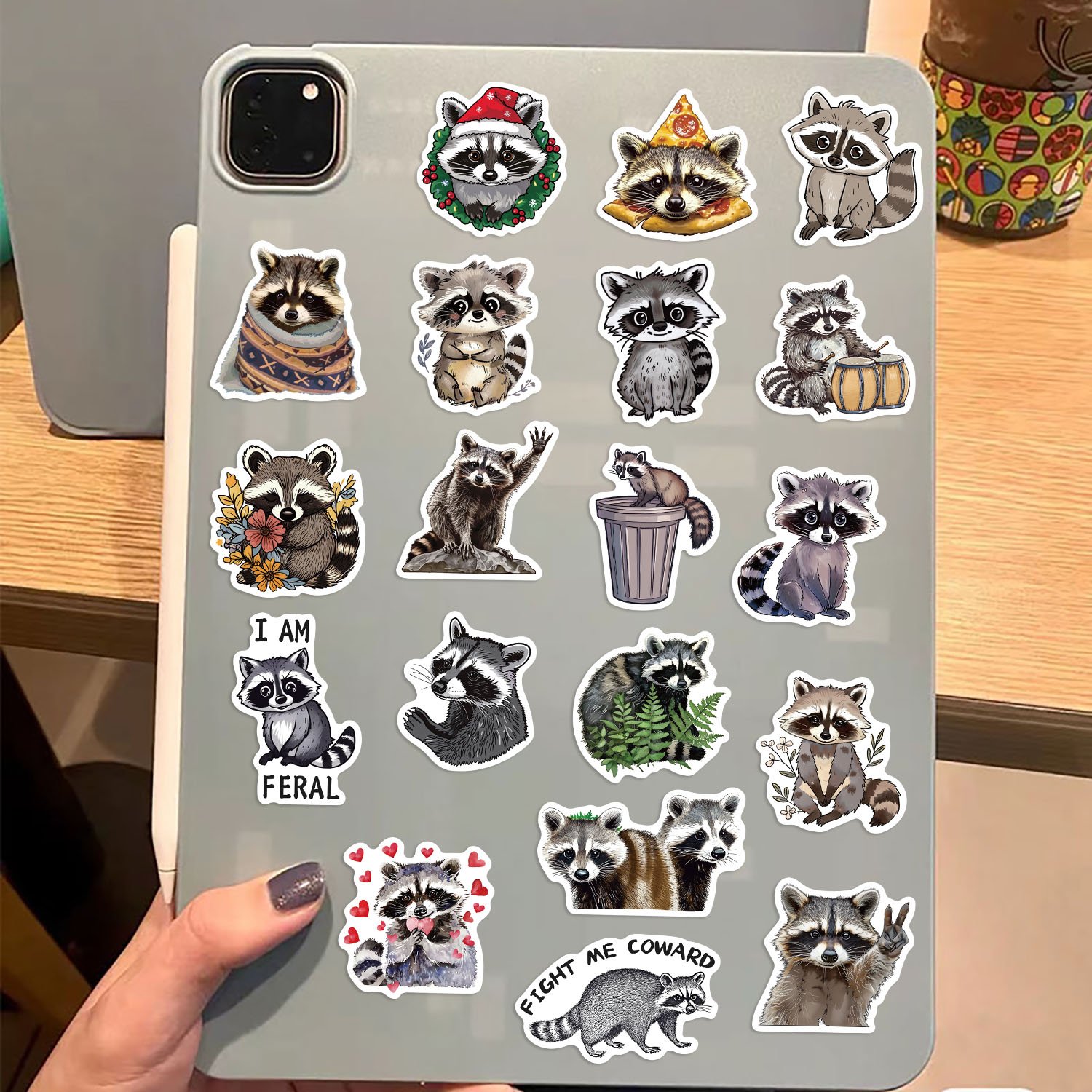 50pcs Cartoon Raccoon Graffiti Stickers Diy Laptop Phone Case Luggage Diary Decoration Waterproof Toys Gift Decal Wholesale