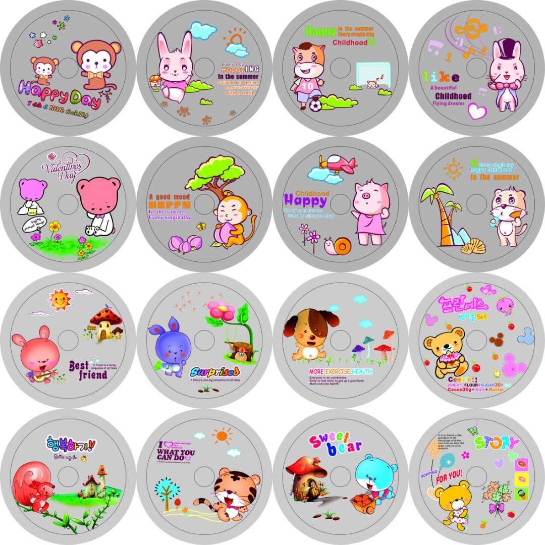 Ready stock 1cm IML in mold label cartoon design existing design label