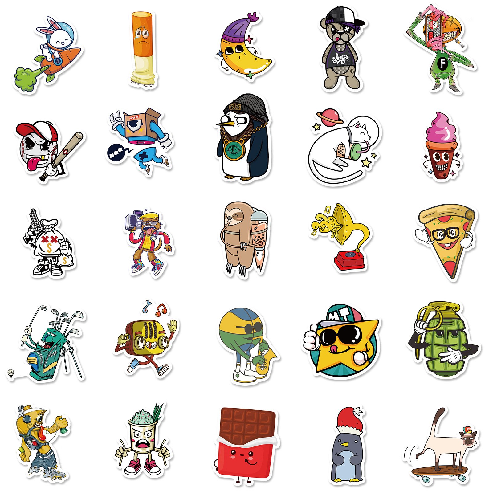 Low Price Good Quality Various Cartoon Leave No Trace Stickers For Children