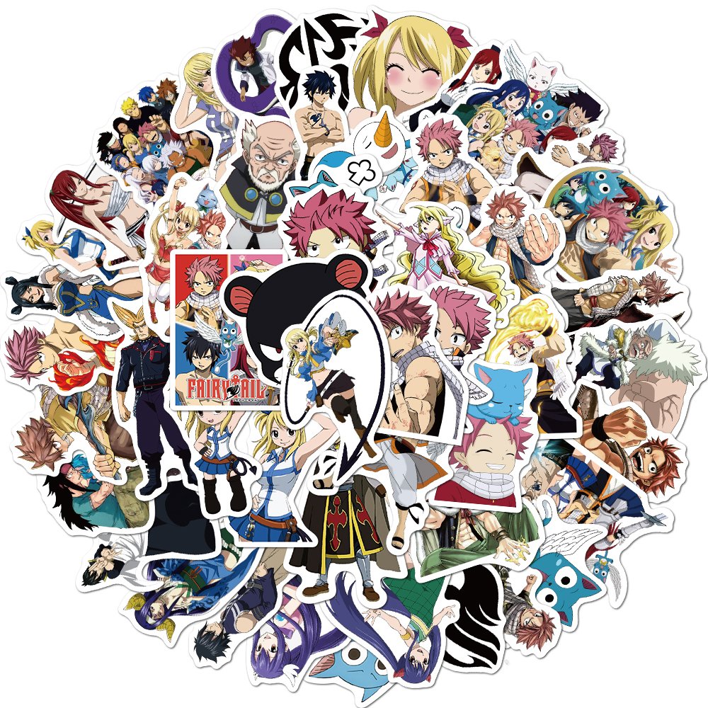 ZY0230C 50/PCS Popular hot sell japanese anime Fairy Tail stickers luggage guitar computer car waterproof vinyl sticker custom