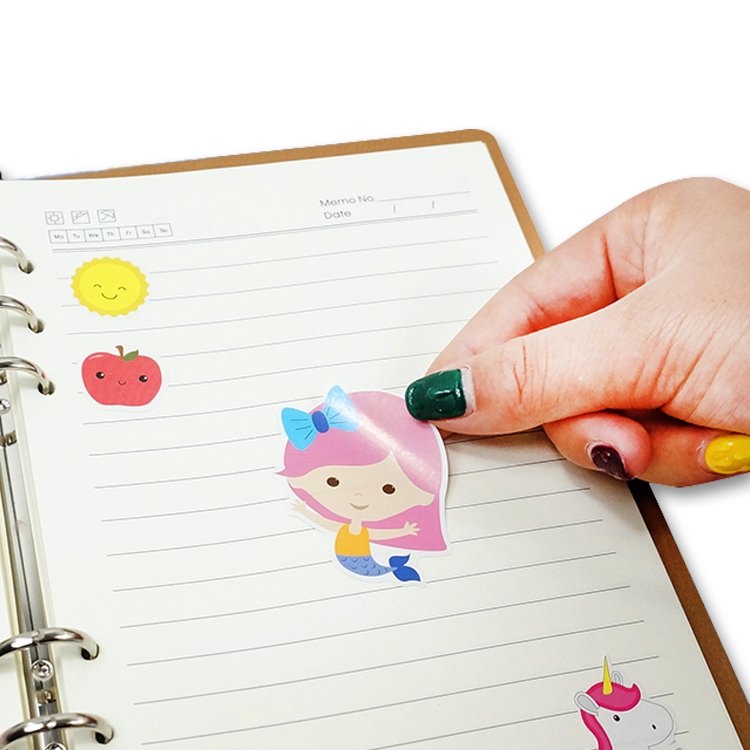 High Quality Die Cut Cartoon Animal Design Self Adhesive DIY Paper Sticker for Kids