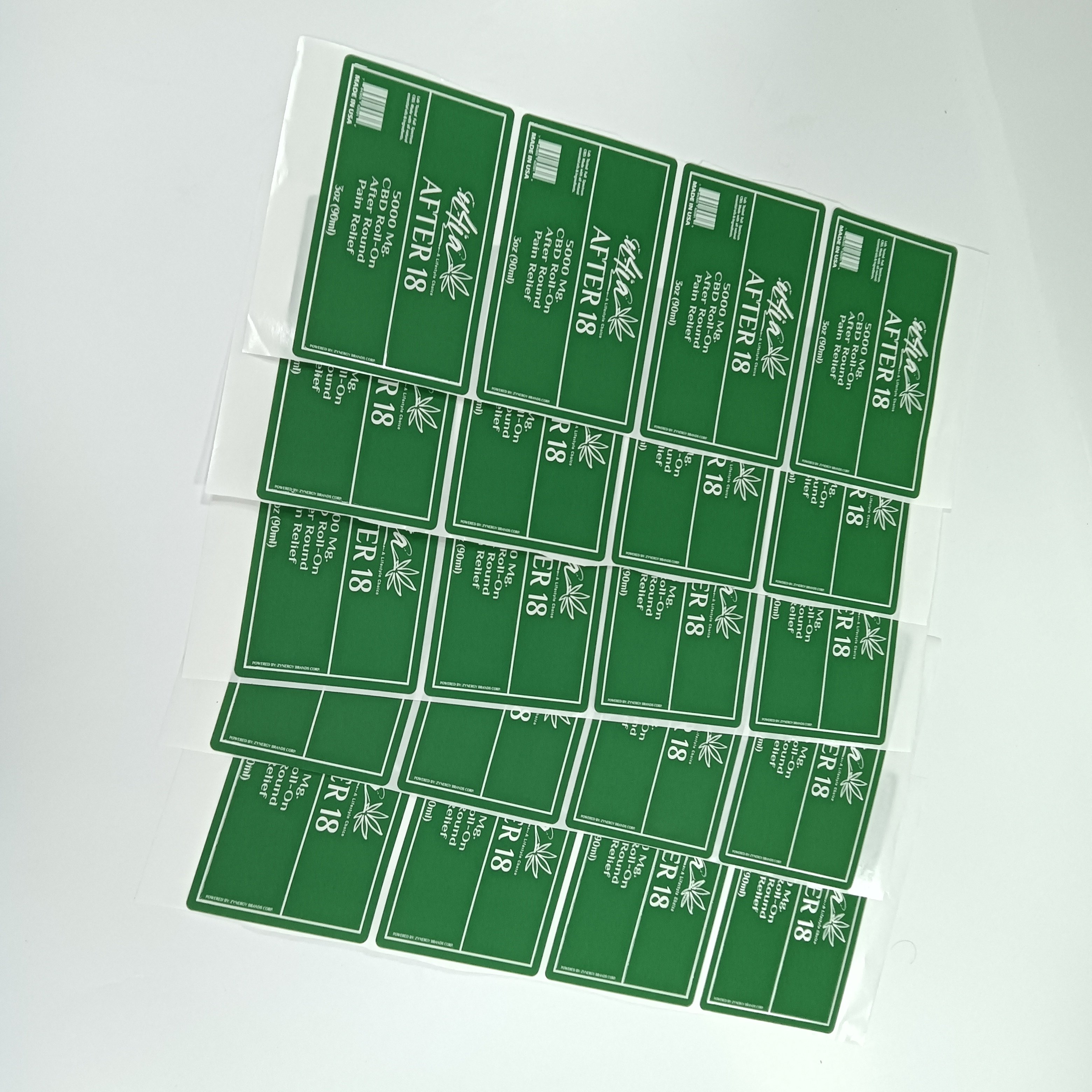 Green velvet textured luxury paper with spot UV labels vinyl stickers individual custom hologram logo sticker