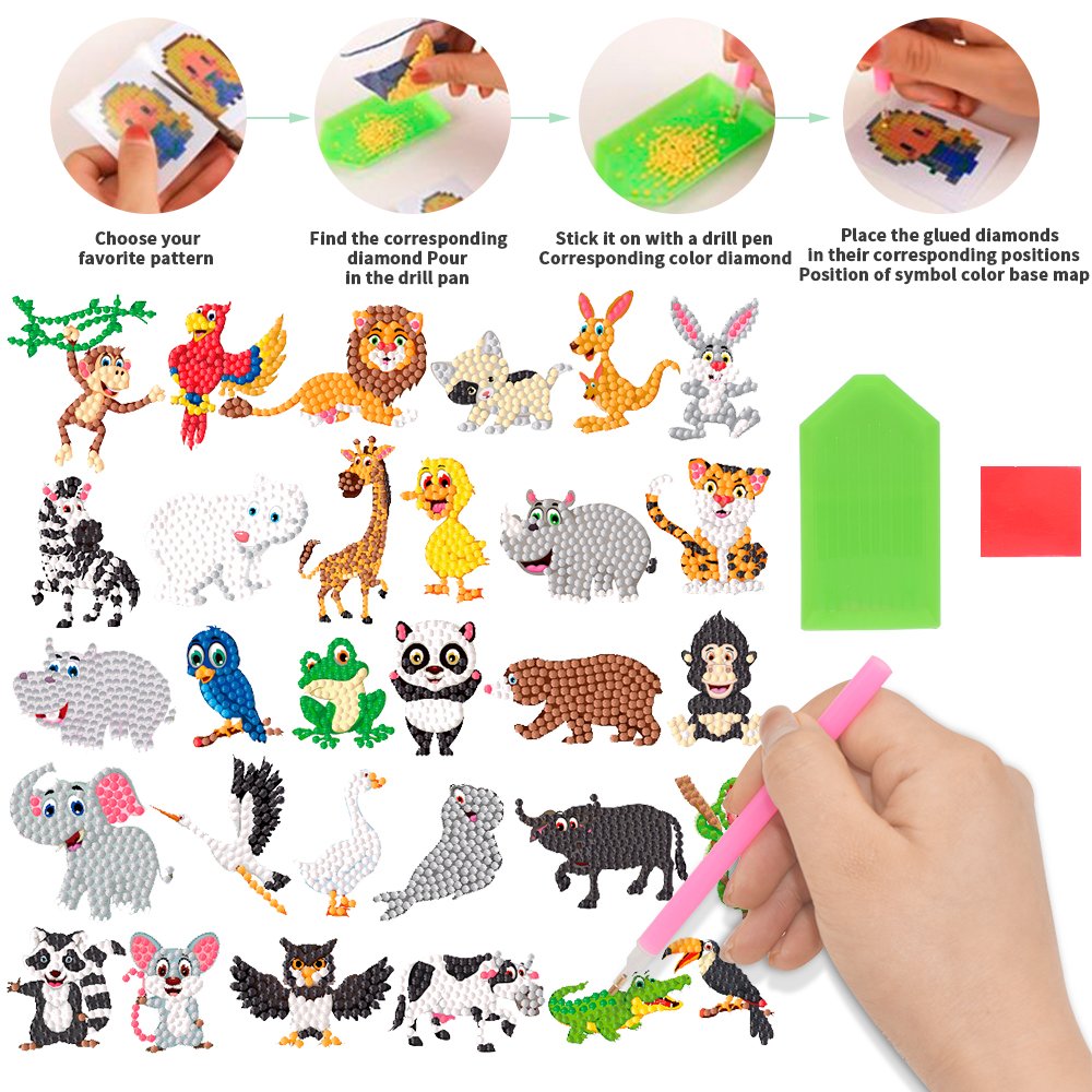 Wholesale children's diamond painting set 5D DIY diamond set by digital painting, handmade stickers, children's handicrafts