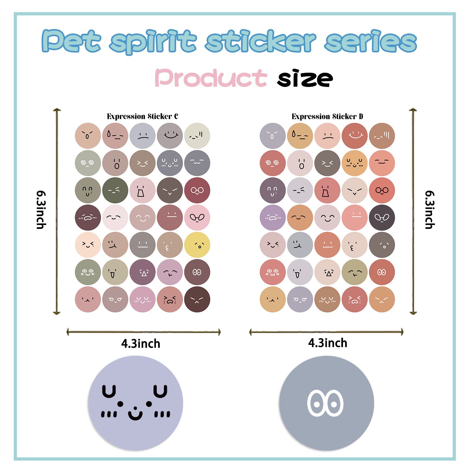 Custom Printing Logo Pvc Self-adhesive Sticker Color Cartoon Phone Stickers Medium Round Solid Dot Sticker Label Set