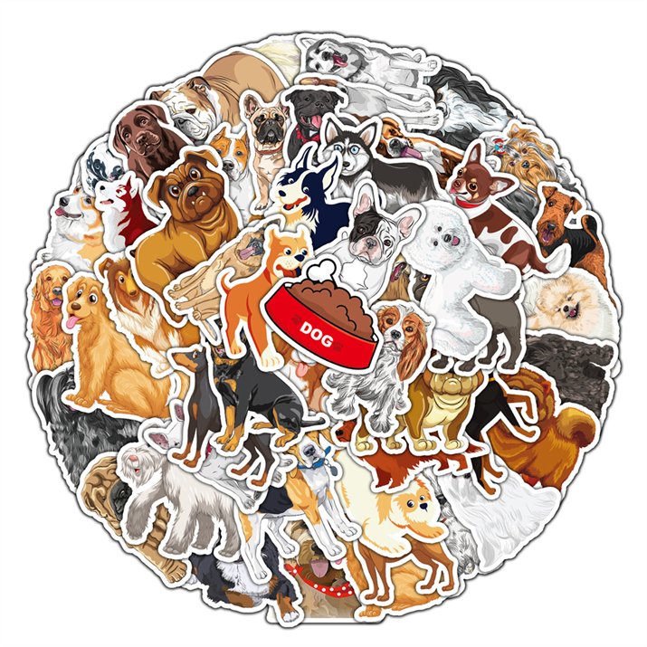 Hot Selling Art Decals Animal Children Kitten Pet Sticker For Bottle Notebook Laptop Decorative Stickers