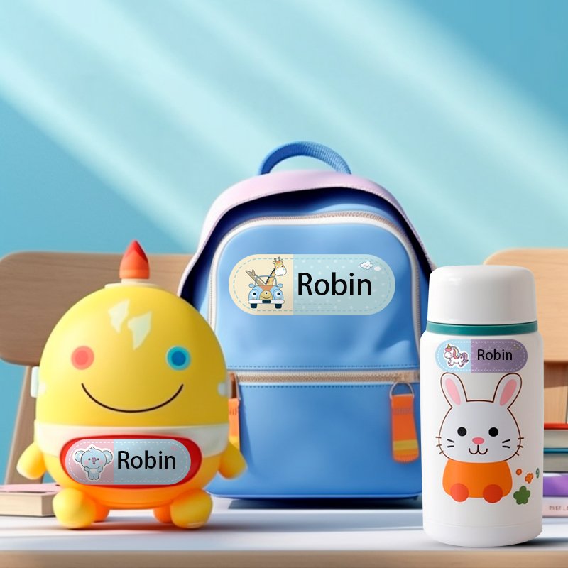Factory wholesale beautiful custom self adhesive name stickers cartoon name logo stickers
