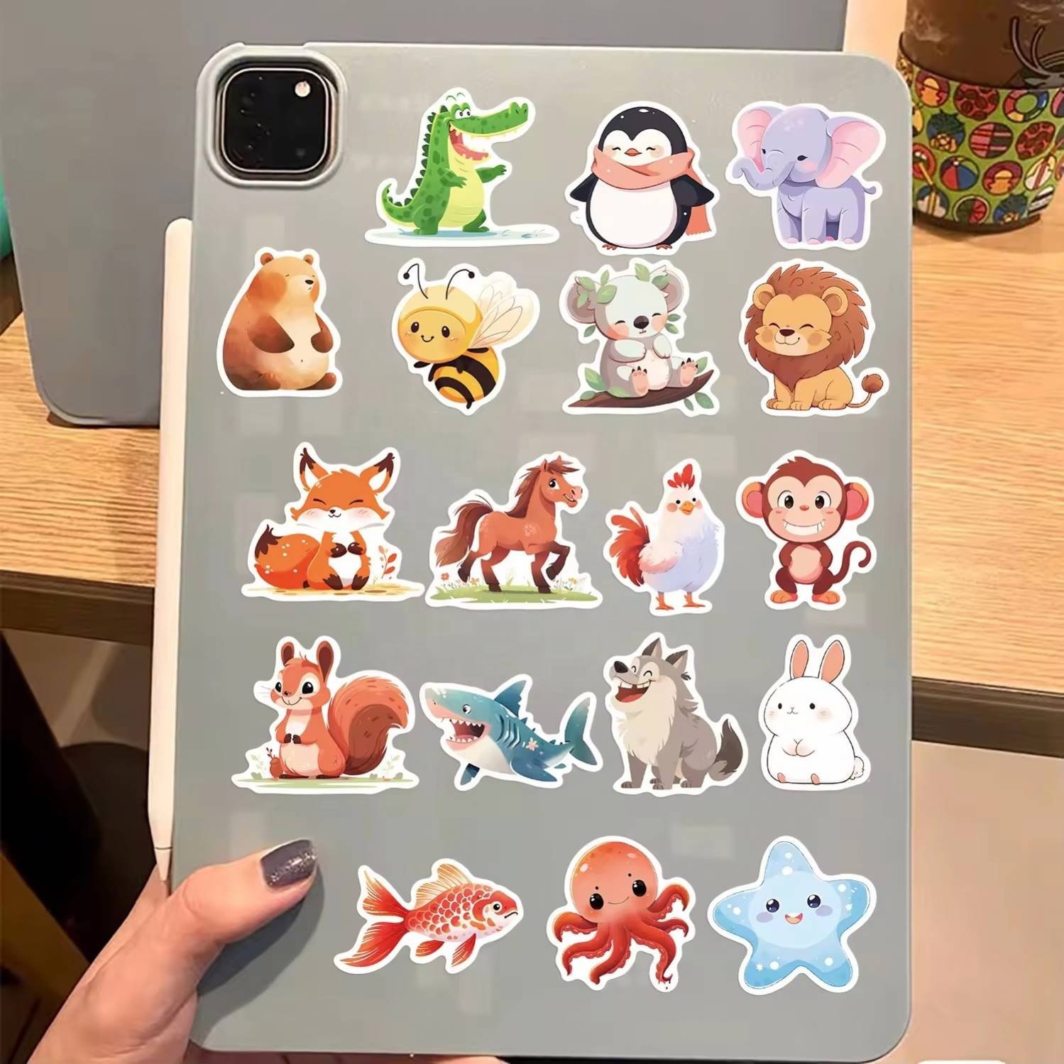 Company Custom Design Labels Cartoon Sticker Adhesive Label Printing Holographic Vinyl Die Cut Waterproof Sticker Sheet