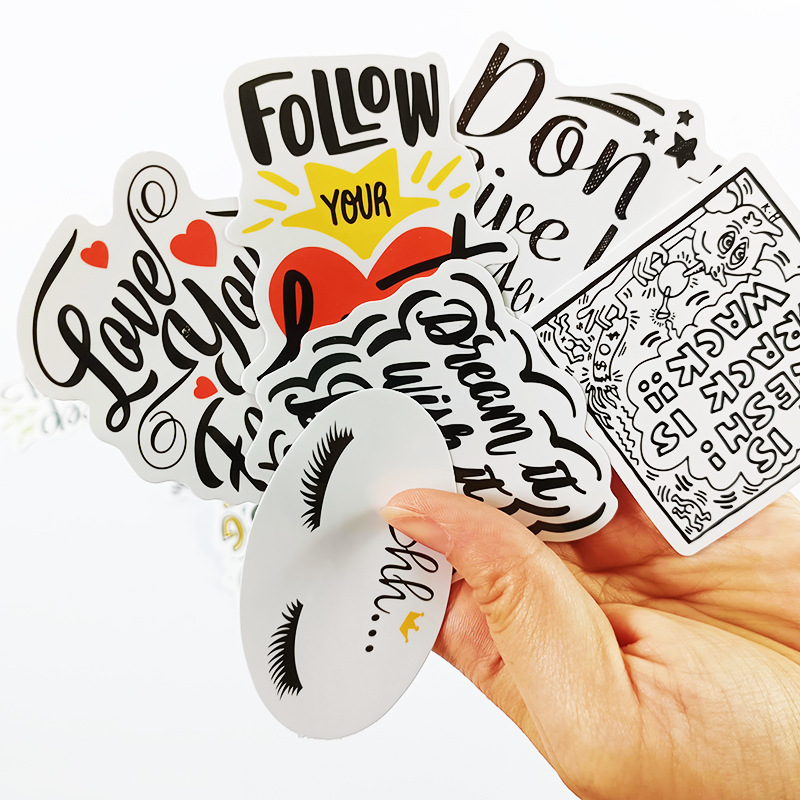 Company Design Logo Self Adhesive Waterproof Label Cartoon Vinyl Sticker Custom Printing Die Cut Stickers