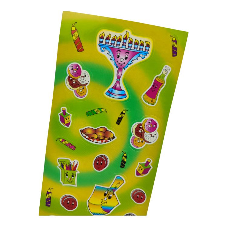High Quality Custom Printing Cartoon Sticker Vinyl Die Cut Sticker Sheet Removable Kiss Cut Vinyl Stickers Sheet