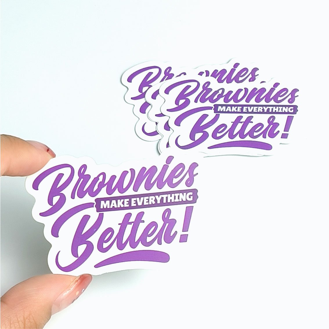 Custom brand logo die cut sticker printing vinyl waterproof cartoon sticker
