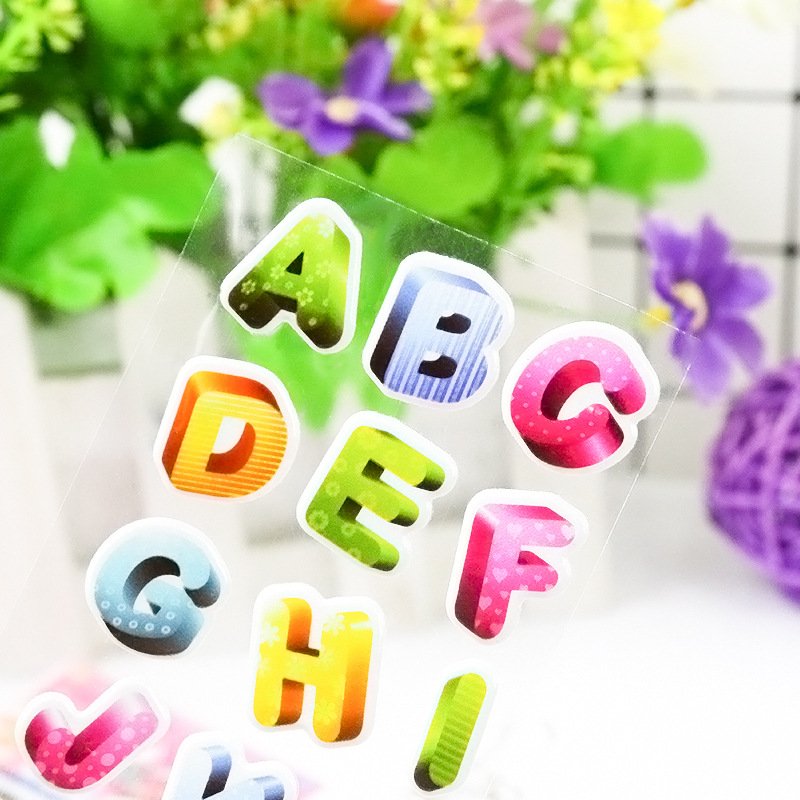 3D Puffy Stickers for Toddlers Kids, Bulk Preschool Sticker Sheets for Reward, Craft, Scrapbooking Including number letter