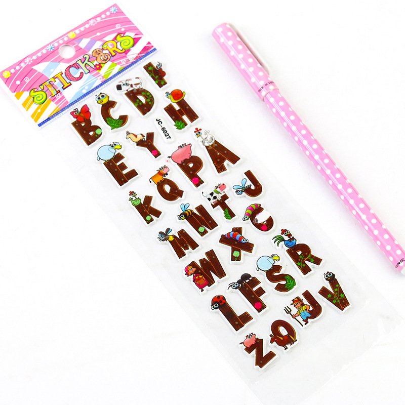 3D Puffy Stickers for Toddlers Kids, Bulk Preschool Sticker Sheets for Reward, Craft, Scrapbooking Including number letter
