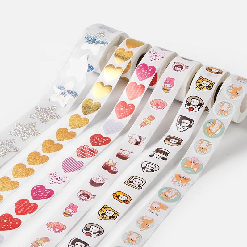 Quality OEM OEM Custom Logo Cartoon PVC Transparent Stickers Labels Roll Cups Bottles Anime Waterproof Adhesive Sticker