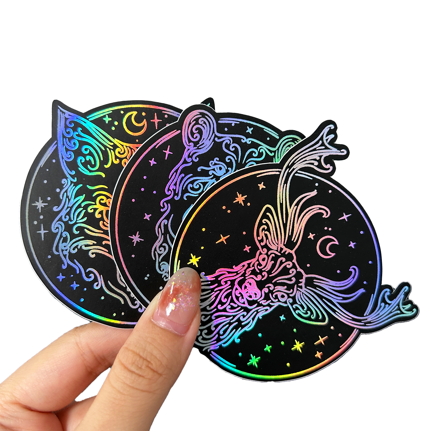Customized Die Cut Vinyl Waterproof Sticker Cute Cartoon Stickers Label Adhesive Hologram Sticker