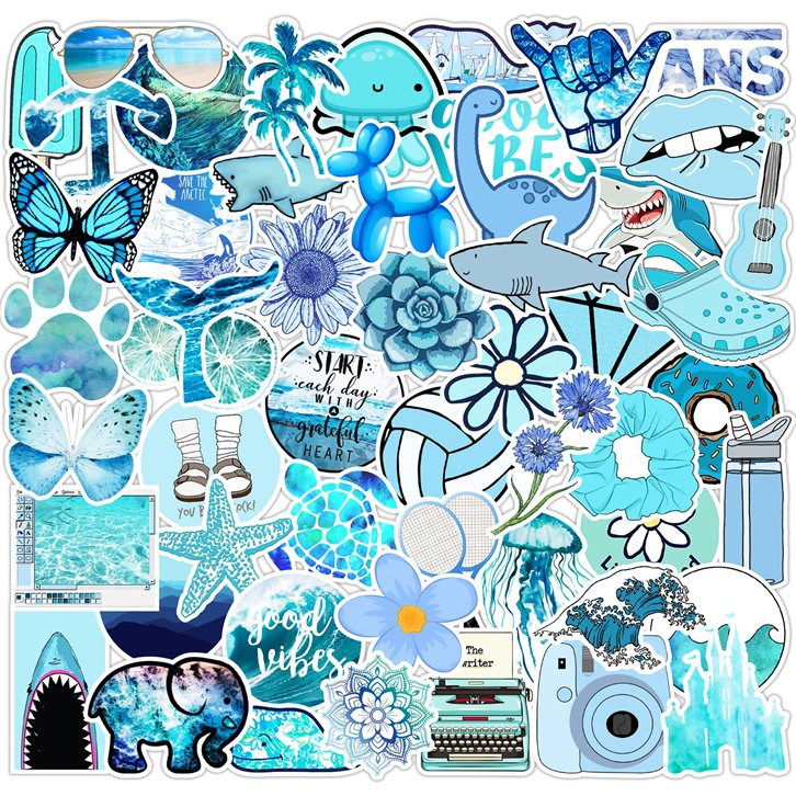 50 European and American ins style graffiti stickers suitcase laptop phone waterproof suitcase skateboard sticker