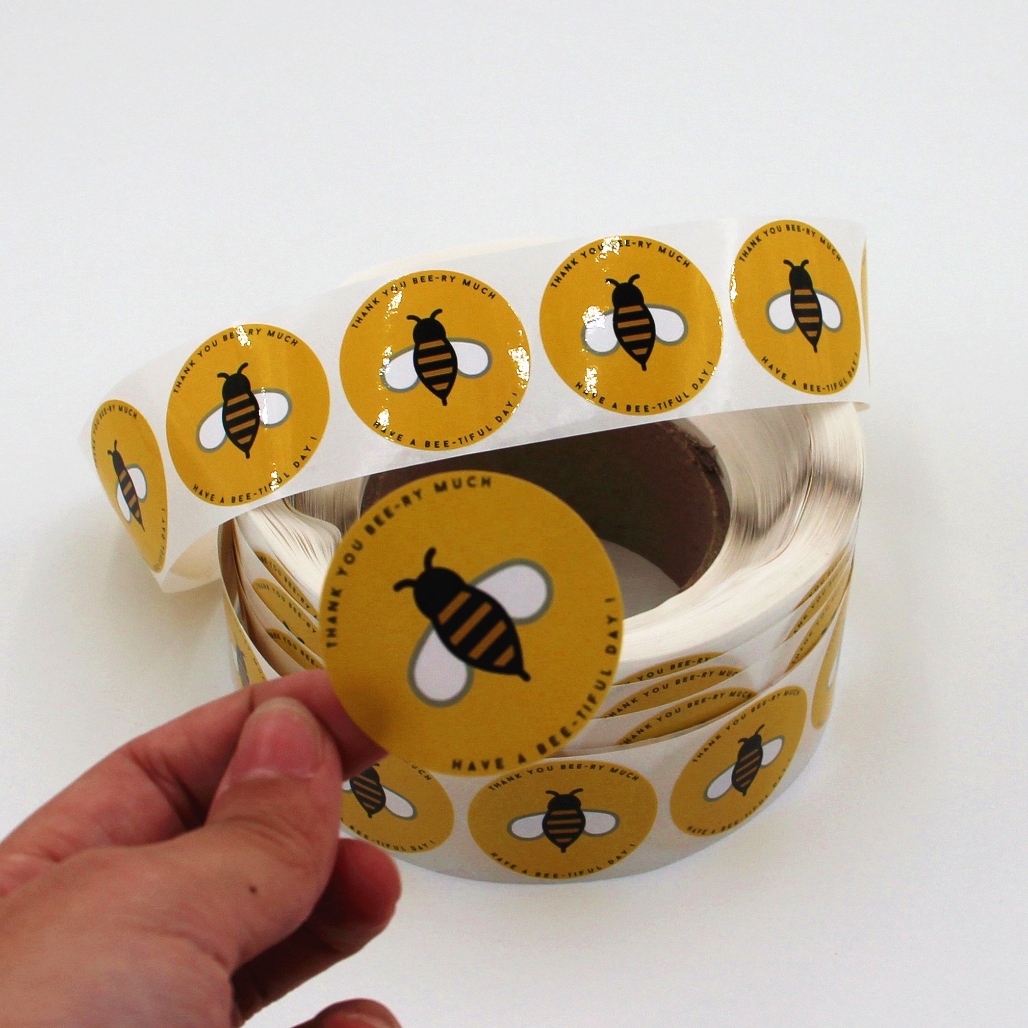 Customize Stickers Waterproof Round Label Sticker Fast Food Honey Jar Labels Personalized Logo Stickers