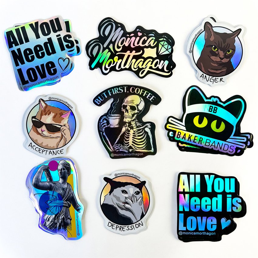 Custom Stickers Outdoor Mixed Designs Vinyl PVC Adhesive Waterproof Logo Labels Cartoon Stickers Pack Die Cut Sticker For Kids