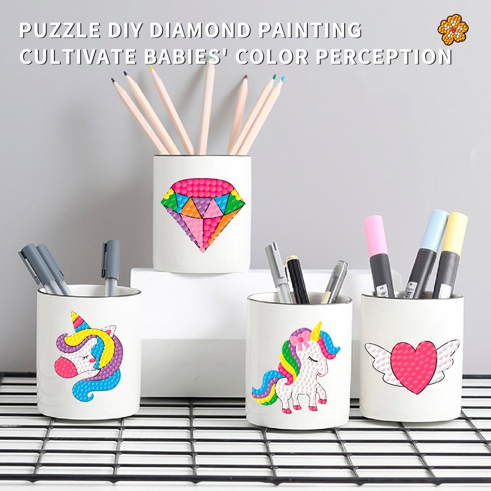 Customizable 5D handmade creative cartoon unicorn rainbow puzzle children's diamond painting with customizable patterns