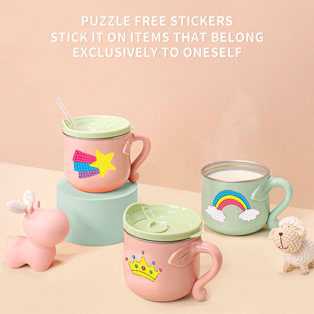 Customizable 5D handmade creative cartoon unicorn rainbow puzzle children's diamond painting with customizable patterns