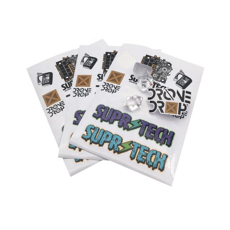 personalized logo custom self adhesive vinyl waterproof kiss cut cartoon sticker sheet printing