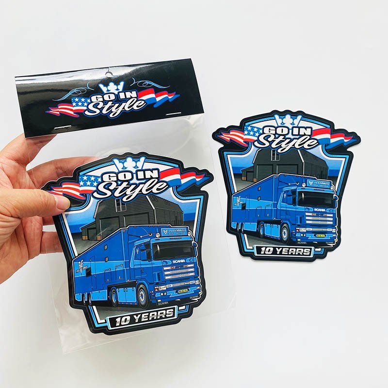 Promotional Custom Logo Stickers Self Adhesive Waterproof Clear Hologram Die Cut PVC Vinyl Label Decals Sticker Packs