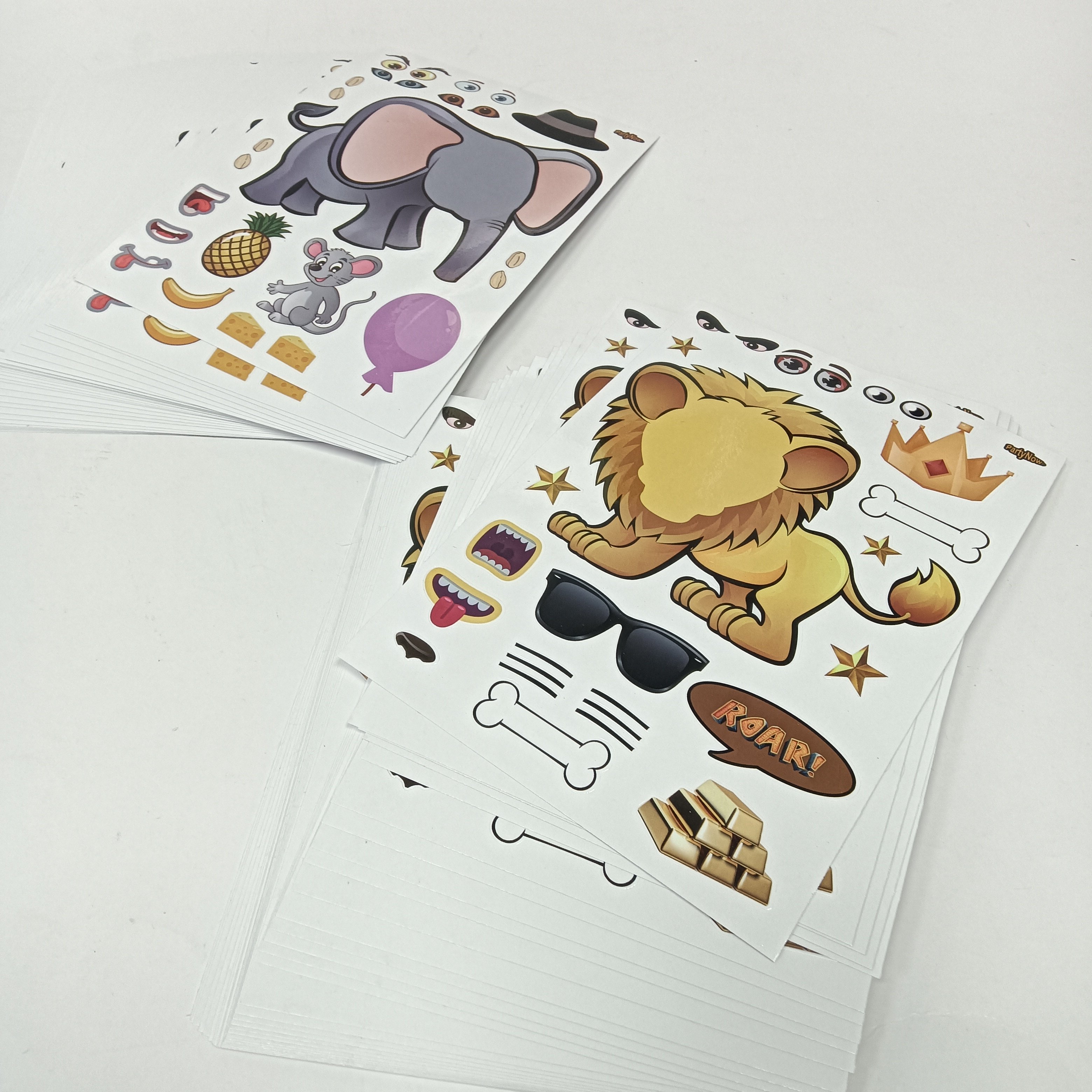 Synthetic paper labels custom stickers kiss cut cartoon label vinyl stickers sheet packaging label printer