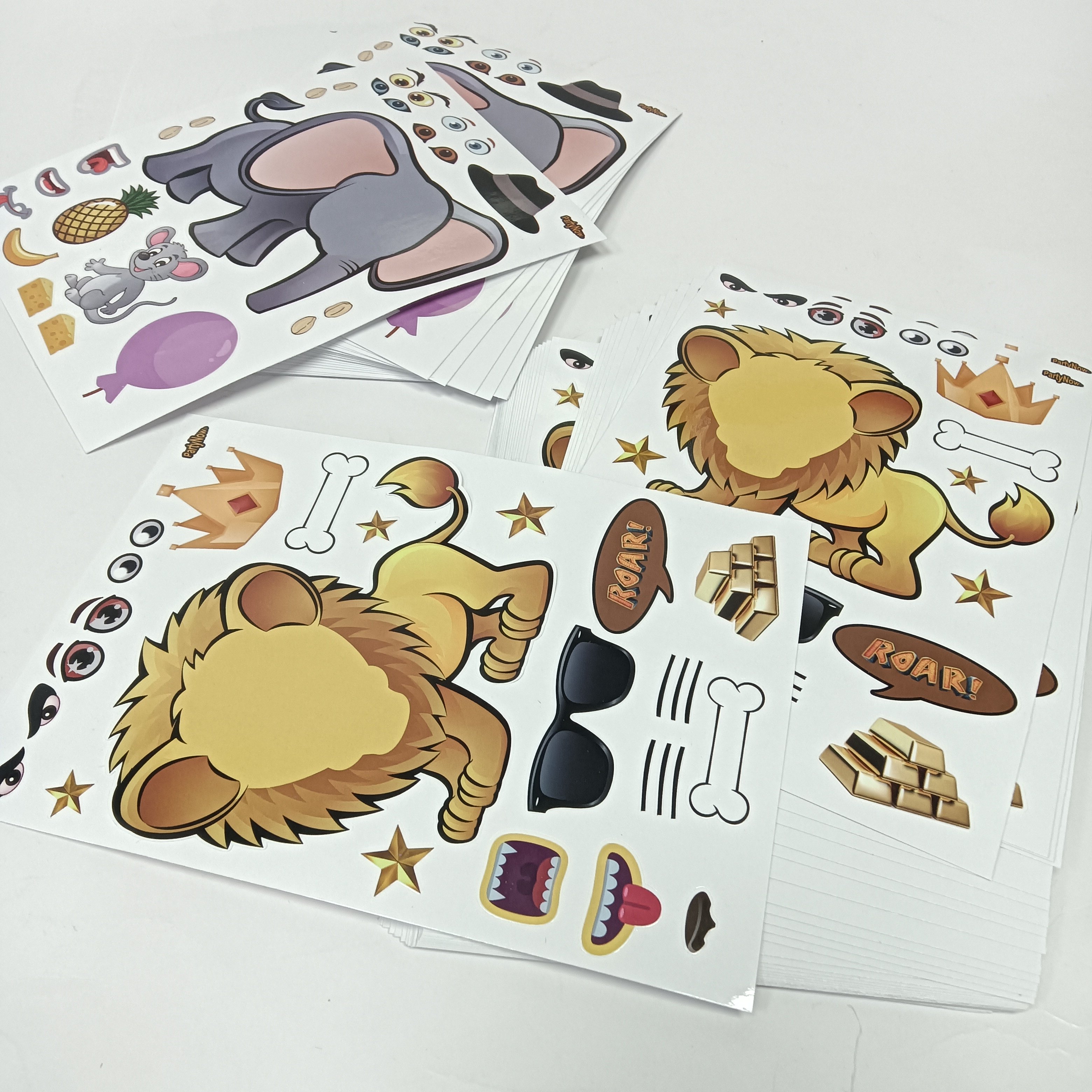 Synthetic paper labels custom stickers kiss cut cartoon label vinyl stickers sheet packaging label printer