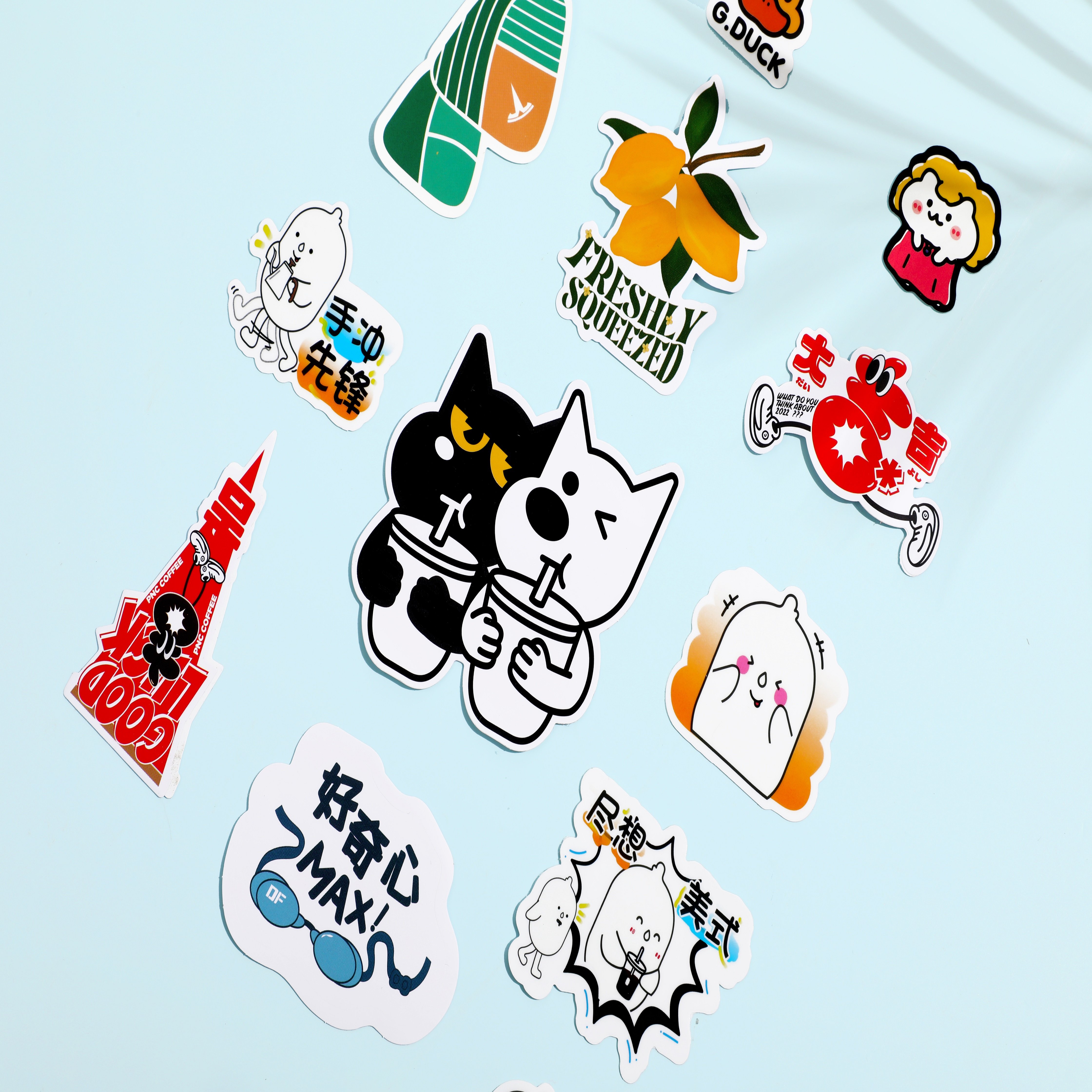 Custom Sticker Sheet Printing Cut Cartoon Vinyl Cute Sticker Sheet Die Cut Waterproof Logo Cartoon sticker