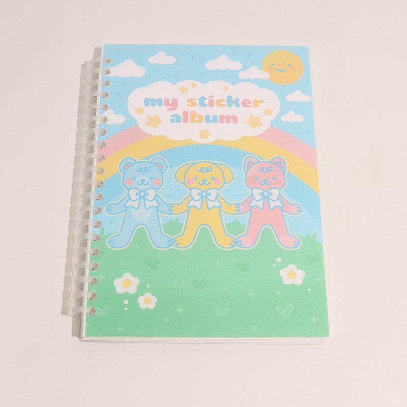 HISHOM Cartoon Waterproof Sticker Books Custom Printer Logo Sticker Book
