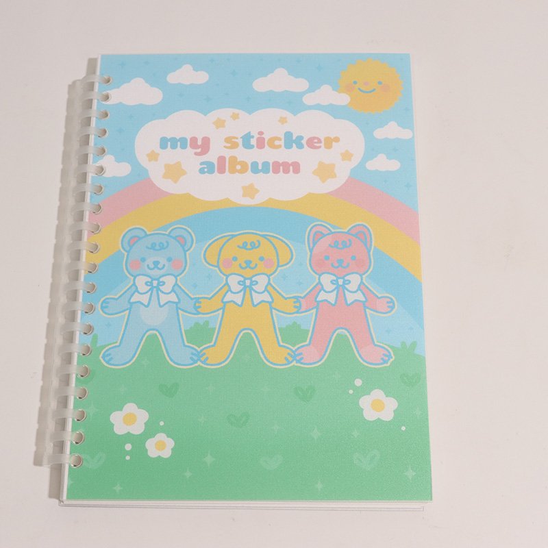 HISHOM Cartoon Waterproof Sticker Books Custom Printer Logo Sticker Book