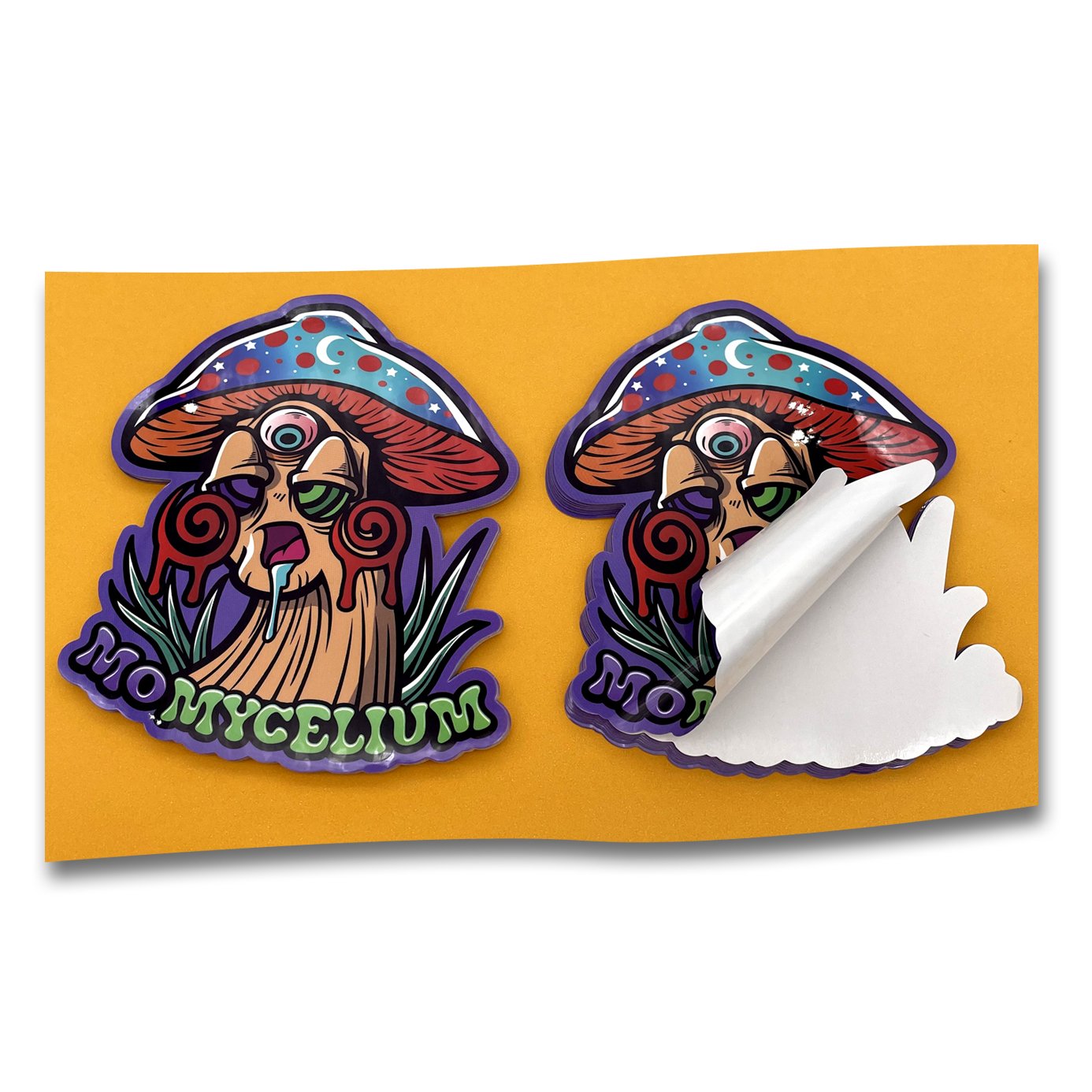 Printed Waterproof Cartoon Diffuse Stickers Sheets Cartoon Holographic Die-Cut Laser Vinyl Stickers
