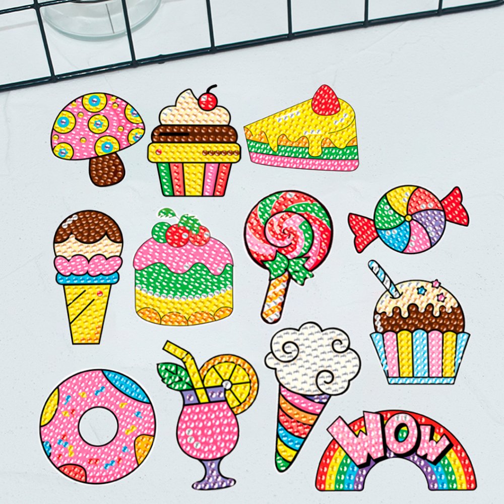 Customized Diamond Painting DIY Wholesale Painting Set Children's Cartoon Candy Cake Cute 5d Diamond Painting Stickers