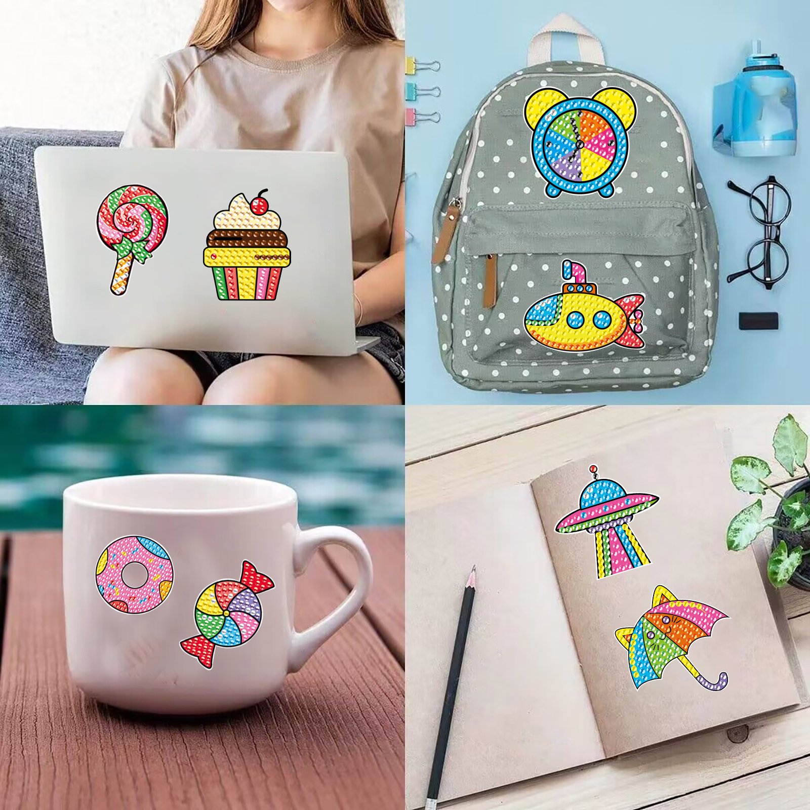 Customized Diamond Painting DIY Wholesale Painting Set Children's Cartoon Candy Cake Cute 5d Diamond Painting Stickers