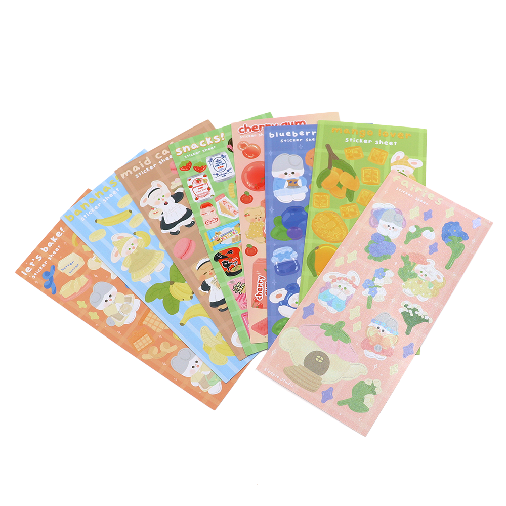 BOYUE Wholesale Cartoon Vinyl Stickers Kiss Cut Sticker Sheet Custom Cute Stickers With Your Design
