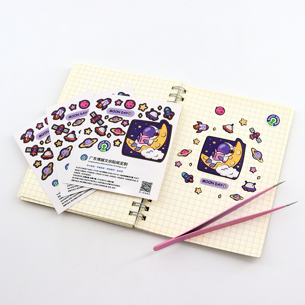BOYUE Wholesale Cartoon Vinyl Stickers Kiss Cut Sticker Sheet Custom Cute Stickers With Your Design