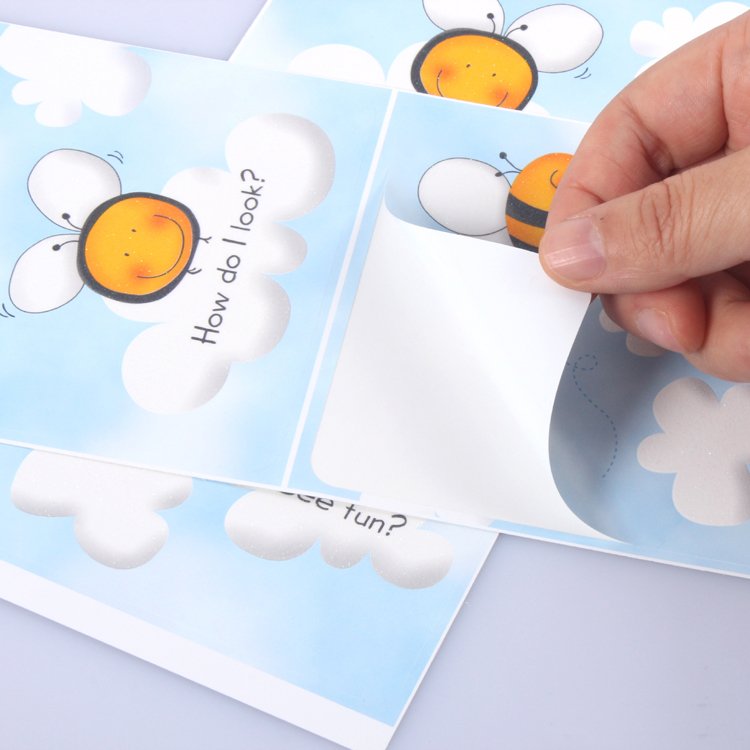Custom design eye cartoon stickers in roll for kids Removable PVC vinyl decorative eyes sticker