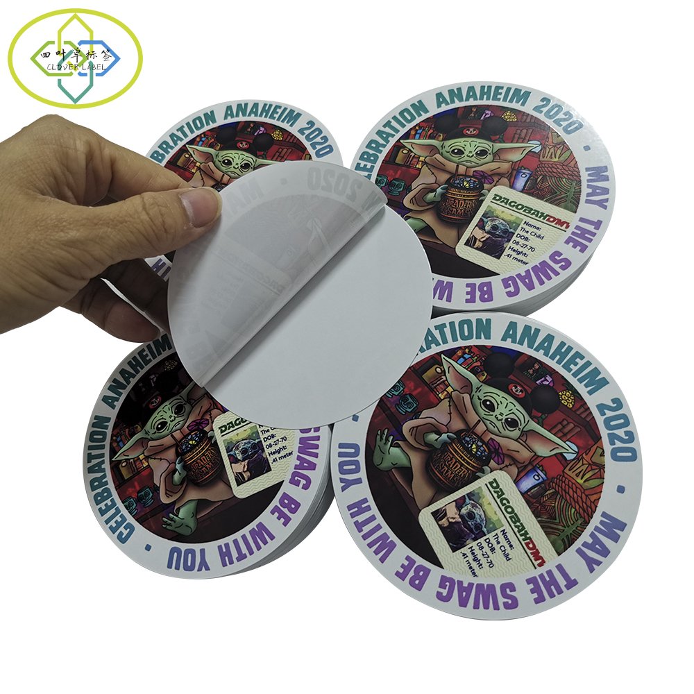 Custom self adhesive oil-proof waterproof round label vinyl die cut sticker