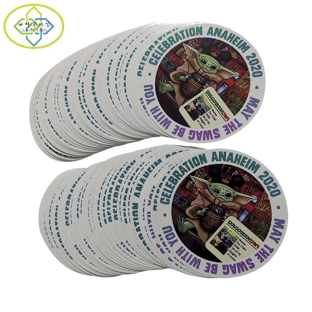 Custom self adhesive oil-proof waterproof round label vinyl die cut sticker