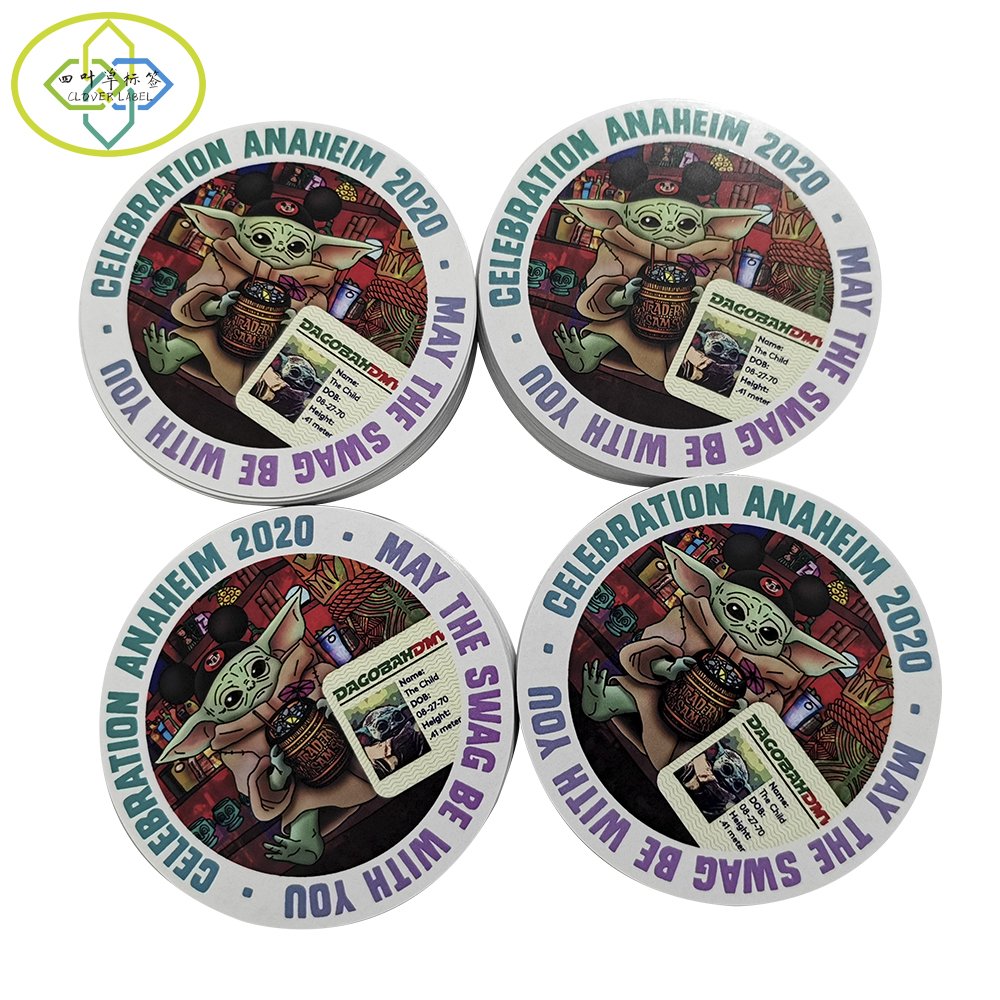 Custom self adhesive oil-proof waterproof round label vinyl die cut sticker