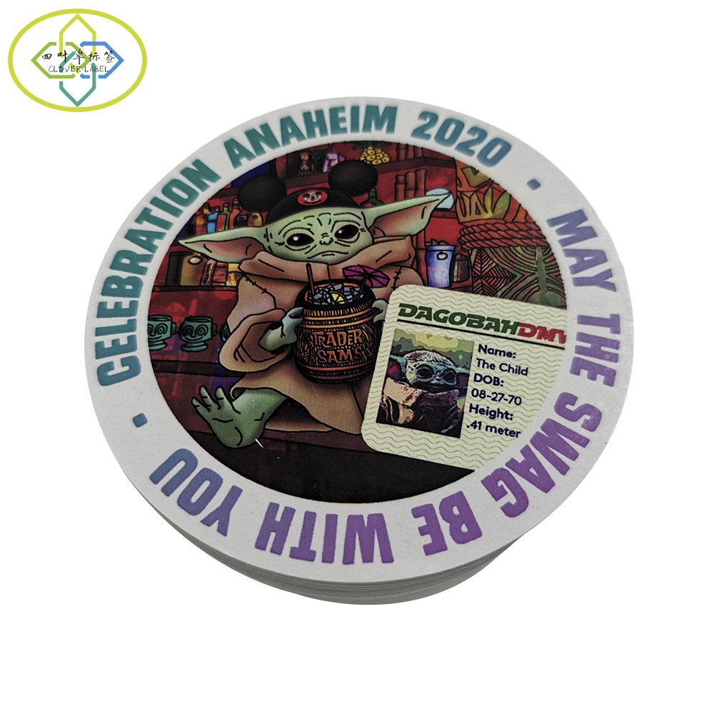Custom self adhesive oil-proof waterproof round label vinyl die cut sticker