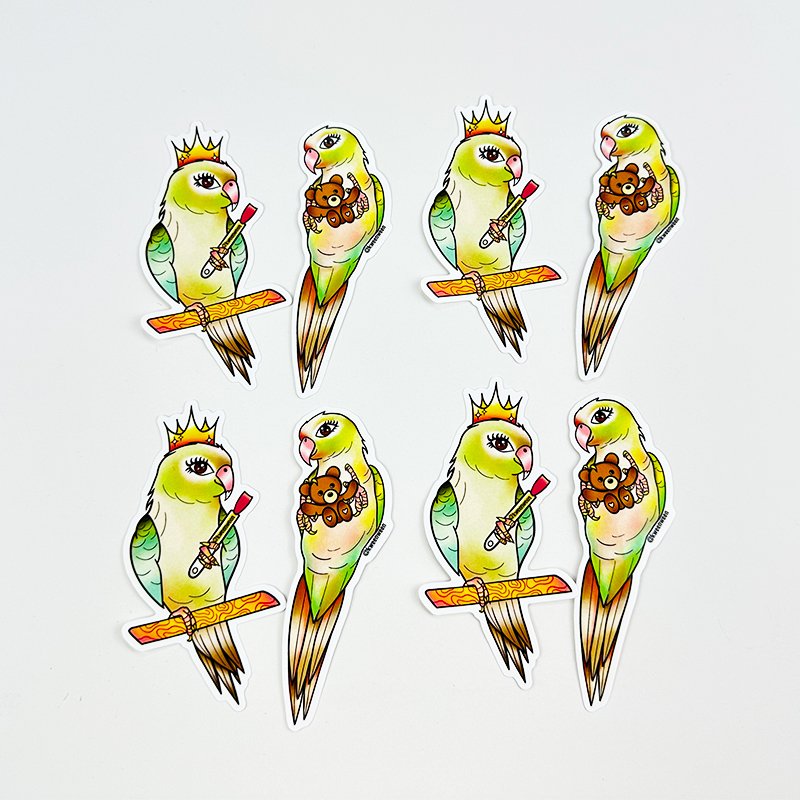 2 Inch Promotional Customised Sticker Cute Cartoon UV Waterproof Brand Name Removable Glossy Round Die Cut Paper Stickers