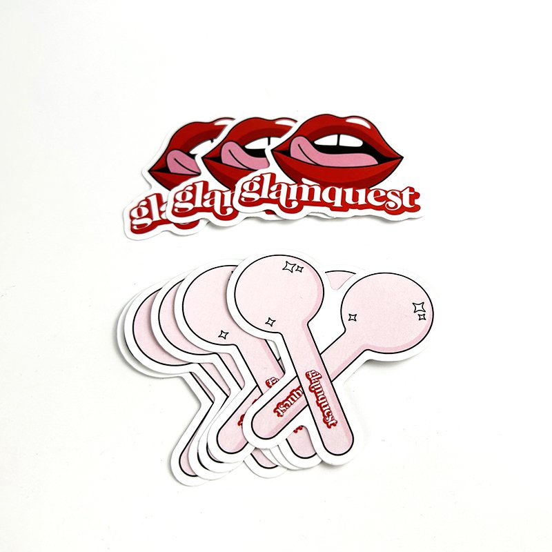 2 Inch Promotional Customised Sticker Cute Cartoon UV Waterproof Brand Name Removable Glossy Round Die Cut Paper Stickers