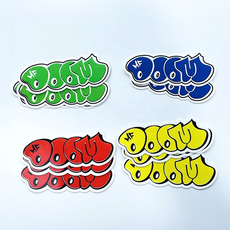 Can Add Logo UV Resist Waterproof Durable Removable PVC Decorative Cute Cartoon Print Die Cut Logo Vinyl Sticker Custom Stickers