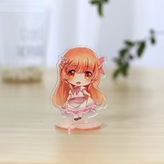 Cheap price no MOQ customized acrylic badge pins one side logo print cartoon plastic acrylic pins