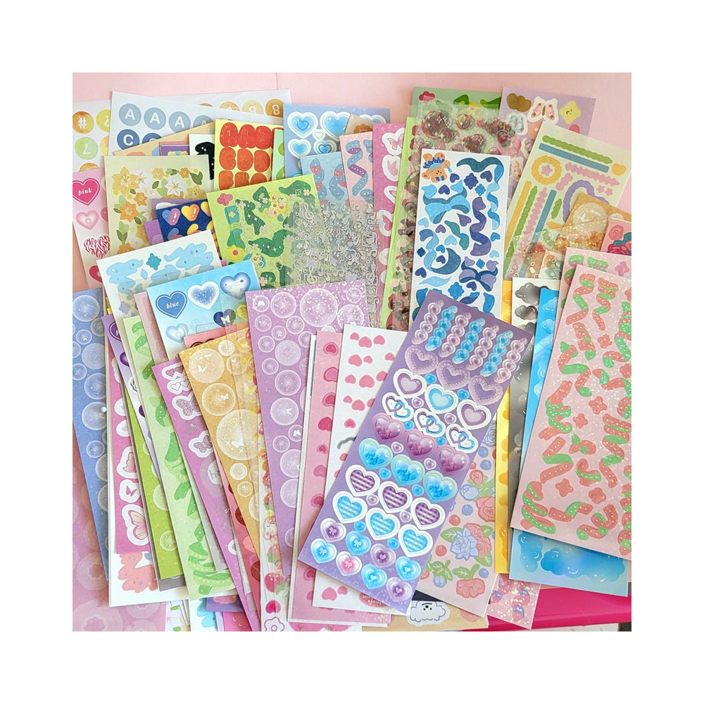 Decal Stickers Text Motivational Phrases Clear Vinyl Adhesive Decorative Cartoon Stickers For Scrapbook