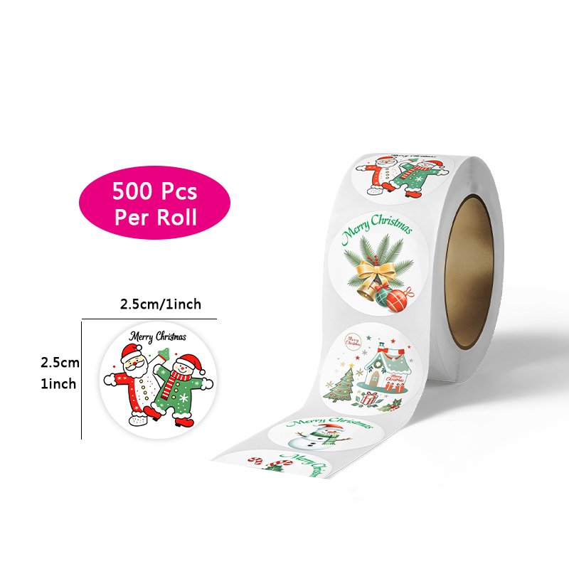 New Merry Christmas label cartoon pattern fun christmas stickers decoration label customized label stickers