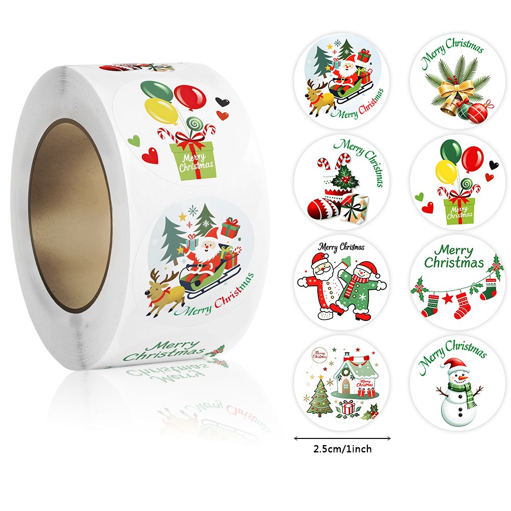 New Merry Christmas label cartoon pattern fun christmas stickers decoration label customized label stickers